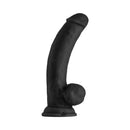 Shaft Vibrating Model C 8.5 inch Dildo Black with suction base and realistic design