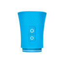 Me You Us Pro Rechargeable Penis Pump in blue with control buttons for customizable suction and hands-free operation.