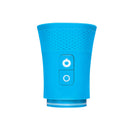 Me You Us Pro Rechargeable Penis Pump in blue with control buttons for customizable suction performance.