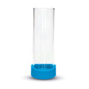 Me You Us Pro Rechargeable Penis Pump with clear cylinder and blue base for easy grip and use.