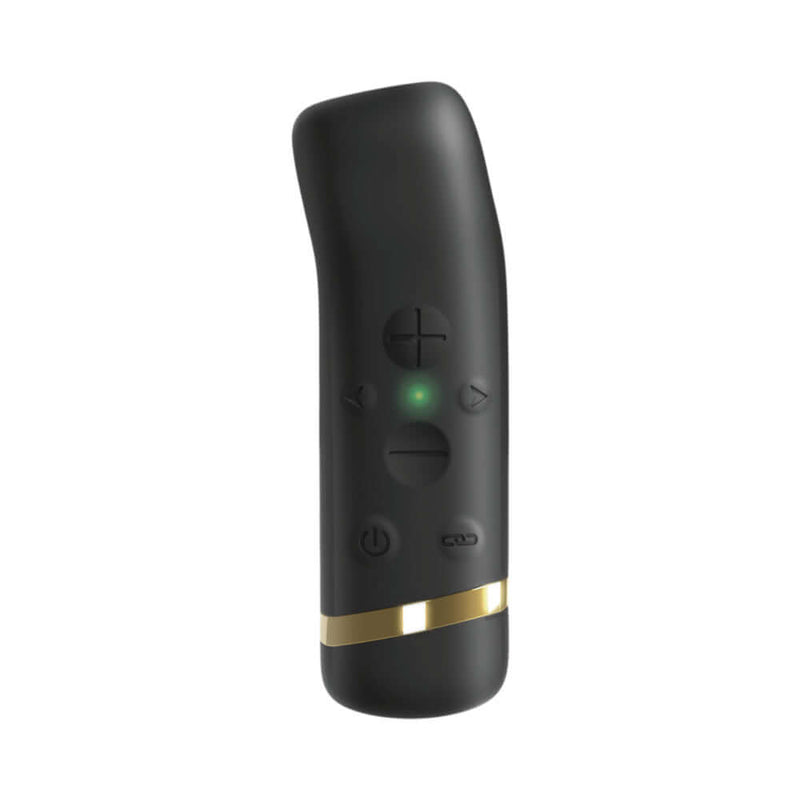 Handy The Oh Vibrator Black showing its sleek design and intuitive controls for enhanced pleasure.