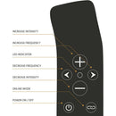 Control panel features of Handy The Oh Vibrator Black, including intensity and frequency adjustments.