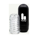 The Handy Dream Collection Touch Sleeve in clear with black Handy case for enhanced pleasure.