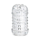 The Handy Dream Collection Touch Sleeve featuring a clear, ribbed texture for intense pleasure and stimulation.