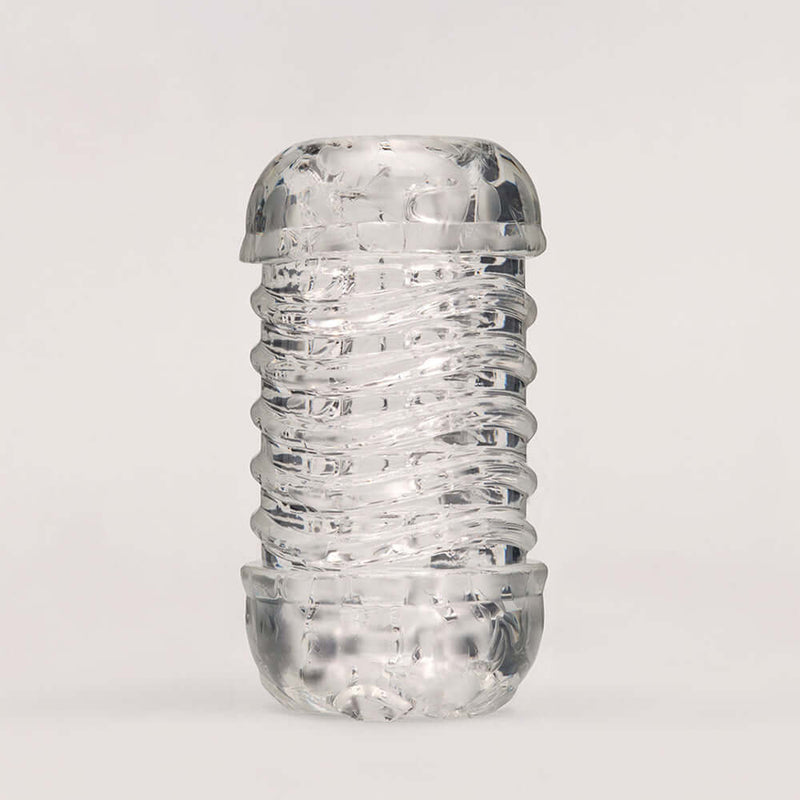 The Handy Dream Collection Touch Sleeve with a clear, ribbed design for enhanced pleasure and stimulation.