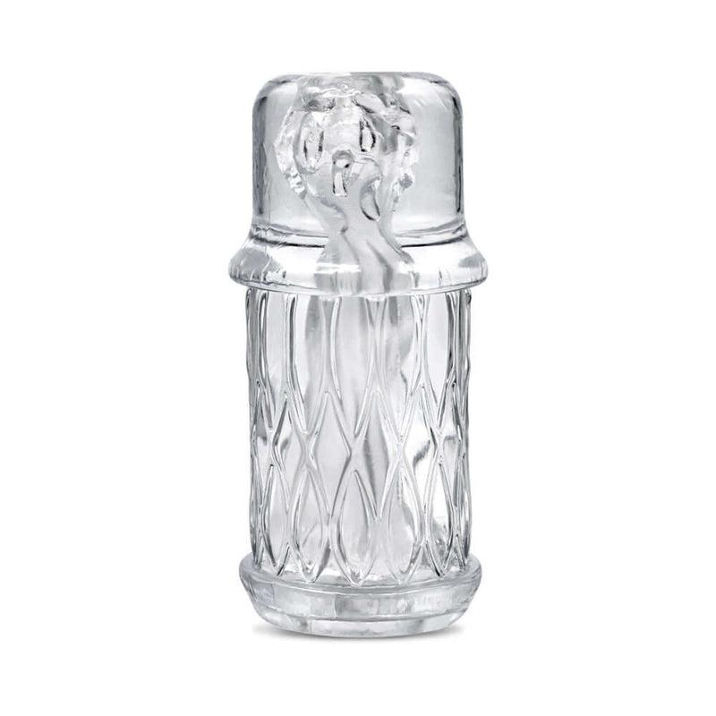 The Handy Dream Collection Lotus Sleeve, a clear stroker designed for realistic sensations and comfort.