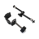 The Handy Handsfree Desk Mount components including clamp and adjustable arm for hands-free use.