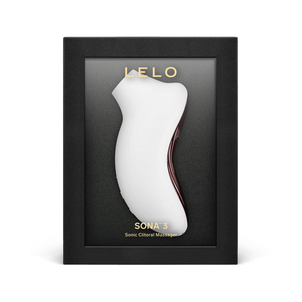 LELO SONA 3 Clitoral Stimulator Cream in sleek design packaging showcasing advanced sonic technology.