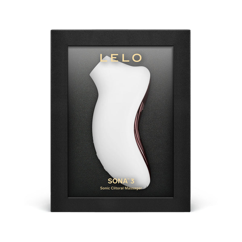 LELO SONA 3 Clitoral Stimulator Cream in sleek design packaging showcasing advanced sonic technology.