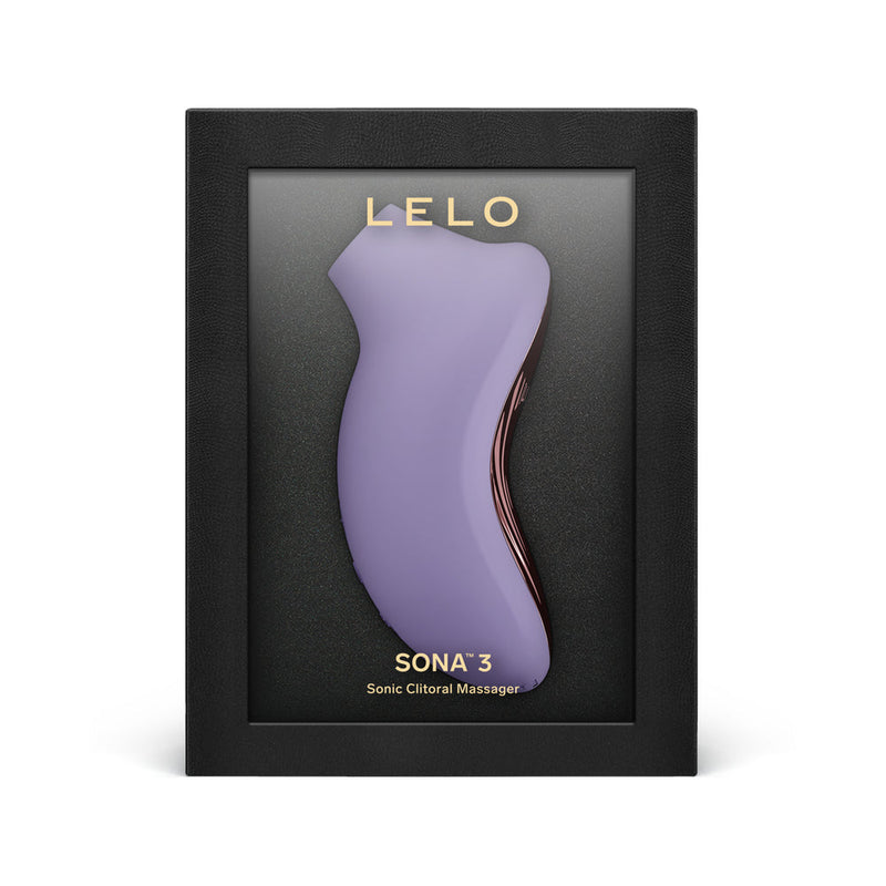 LELO SONA 3 Clitoral Stimulator Violet in elegant packaging, designed for powerful sonic stimulation.