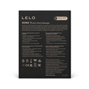 LELO SONA 3 Clitoral Stimulator Purple packaging featuring product instructions and specifications.