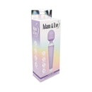 Adam & Eve Flexi Lexi Wand Massager Lavender packaging showcasing flexible design and 20 vibration patterns.