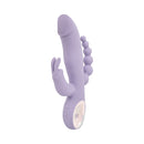 Adam & Eve Thrust Bunny Triple-Stimulating Rabbit Vibrator in elegant lavender with thrusting shaft and external stimulator.