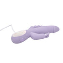 Adam & Eve Thrust Bunny Triple-Stimulating Rabbit Vibrator in elegant lavender with ergonomic design and controls.
