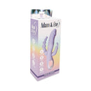 Adam & Eve Thrust Bunny Triple-Stimulating Rabbit Vibrator in lavender packaging showcasing features and design.