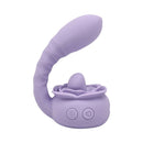 Adam & Eve Lilac Licks Rotating Tongue G-Spot Vibrator in lilac silicone with dual stimulation design.
