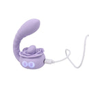 Adam & Eve Lilac Licks Rotating Tongue G-Spot Vibrator in lilac silicone design for dual stimulation.