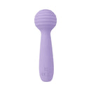 Adam & Eve Bendy Bitty Wand Massager Light Purple with ribbed round head for focused vibrations