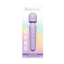 Adam & Eve Lilac Love Silicone Wand Massager with heart design and 10 vibration settings, made of silky silicone.