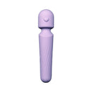 Adam & Eve Lilac Love Silicone Wand Massager in soft lilac with heart-shaped design and textured handle.
