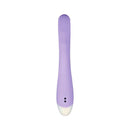 Adam & Eve Finger Wag G-Spot Vibrator Light Purple featuring a soft, curved head for targeted stimulation.