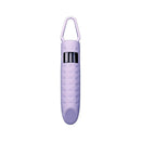 Adam & Eve Finger Waves LED Bullet Vibe in soft purple silicone with ergonomic finger loop for pleasure.