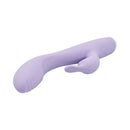 Adam & Eve Slim Lady Dual Motor Rabbit Vibrator in lavender silicone with ribbed design for enhanced pleasure.