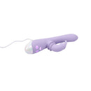 Adam & Eve Waving Wabbit Rabbit Vibrator Light Purple showcasing dual-action design and soft silicone texture.