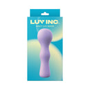 Luv Inc WW37 Wavy Luv Wand Massager Light Purple packaging showcasing its compact and stylish design.