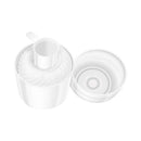 Playboy Pleasures 70th Anniversary Egg Stroker in an open white canister design for discreet solo play.