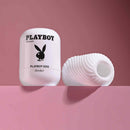 Playboy Pleasures 70th Anniversary Egg Stroker in white packaging, showcasing a sleek egg-shaped design.