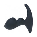 Levelz Double Ripple Silicone Prostate Massager Black in smooth, body-safe silicone for targeted prostate stimulation.