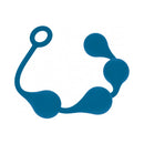 Levelz Waterdrop Silicone Anal Balls Large 40mm Teal, smooth teardrop-shaped beads for comfortable anal play.