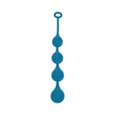 Levelz Waterdrop Silicone Anal Balls Xlarge 50 mm Teal with flexible beads and retrieval loop for controlled play.