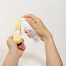 Tenga Iroha Item Cleaner for Silicone Toys applied on intimate silicone toy with foam.