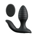 Anal Fantasy Elite Gyro Milk Pro Black, a black textured prostate plug with remote control for enhanced pleasure.