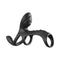 Fantasy C Ringz Ultimate Couples Cage Max Black - premium triple-motor cock ring for shared pleasure.