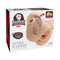 PDX Plus Double Pounder Vibrating Squeeze Stroker Light packaging showcasing the dual-entry stroker design.