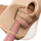 PDX Plus Double Pounder Vibrating Squeeze Stroker Light showing realistic texture and dual-entry design