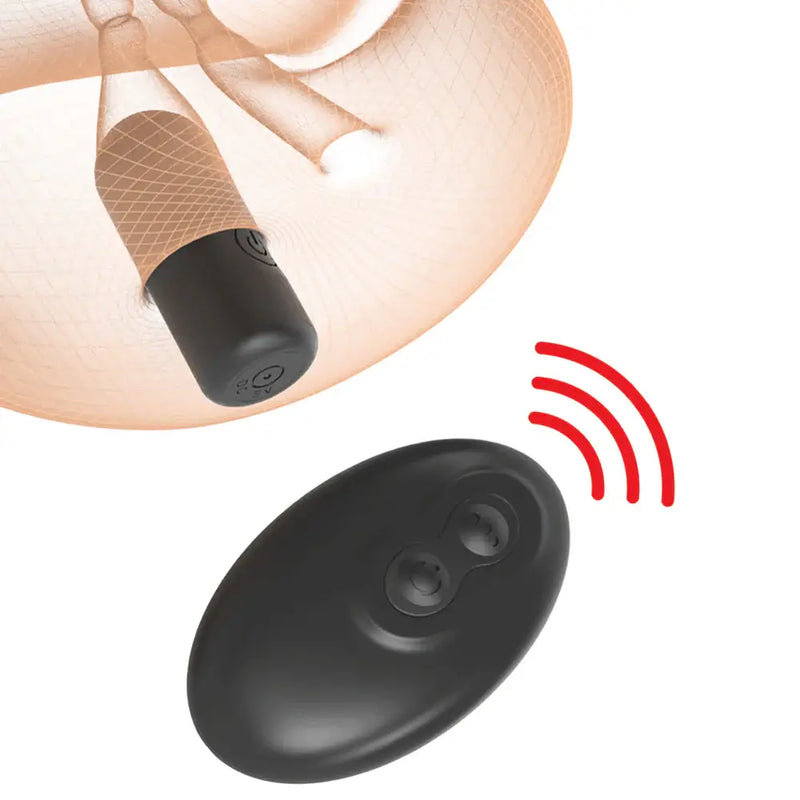PDX Plus Double Pounder Vibrating Squeeze Stroker Light with remote control for ultimate sensation and pleasure.