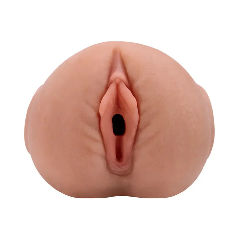 PDX Plus Pussy Pounder Squeeze Stroker Brown with lifelike detail and realistic texture.
