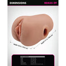 PDX Plus Pussy Pounder Squeeze Stroker Brown dimensions and realistic design overview