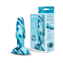 b-Vibe Rimming 2 Vibrating & Rotating Plug Camo next to its packaging on a white background.