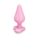 b-Vibe Butties B-Mine Butt Plug in pink silicone for beginner-friendly anal play.