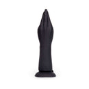 b-Vibe Vibrating Silicone Fisting Dildo in premium black silicone, hand-shaped design for deep, powerful vibrations.