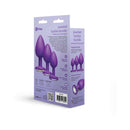 b-Vibe Jewel Butties Bundle 3-piece anal training set with jeweled bases in graduated sizes.