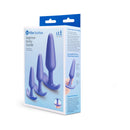 b-Vibe Butties Beginner Booty Bundle package featuring three graduated body-safe silicone plugs.
