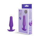 b-Vibe Butties Rookie Beginners Starter Silicone Plug displayed with packaging, designed for comfortable use and easy insertion.