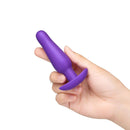 b-Vibe Butties Rookie Beginners Starter Silicone Plug held in hand, showcasing its ergonomic design and body-safe silicone material.