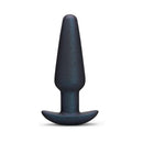 b-Vibe Butties Hefty 5.5 inch Weighted Anal Plug in smooth silicone design showcasing its unique shape and color.